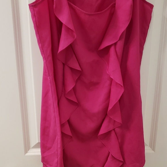 Elegant Pink Ruffle Blouse - Picture 3 of 4